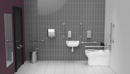 Premium rimless left handed luxury back to wall Doc M toilet pack, Satin