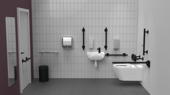 Infrared premium rimless luxury wall hung Doc M toilet pack, left handed