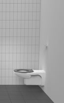 Wall hung Doc M ware set, pan & cistern assembly, ring only seat, Grey (RAL 7005)