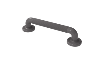 Plastic fluted grab rail, concealed fixings, 36mm diameter