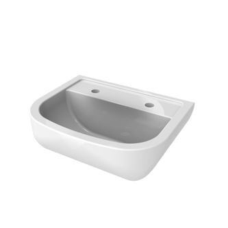 Premium Doc M basin, two tap holes, no overflow