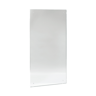 Safety backed glass mirror, 1000mm x 400mm