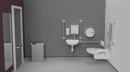 Wall hung Doc M toilet pack, stainless steel, concealed fixings, TMV3 valve