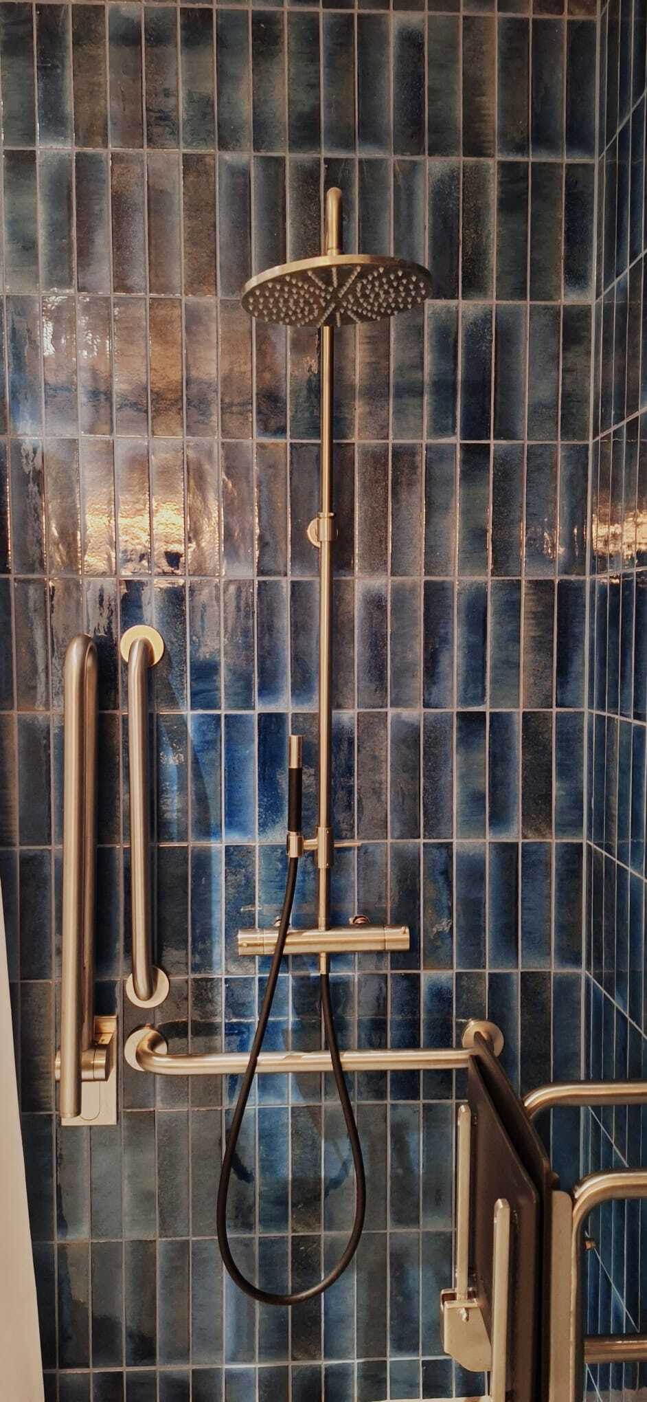 Fitzroy's Gosfield Shower in PVD Satin Nickel in St Magnus House