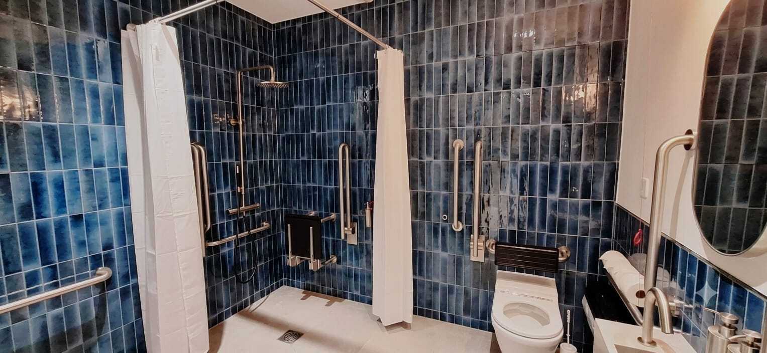 St Magnus House Accessible Washroom in PVD Satin Nickel