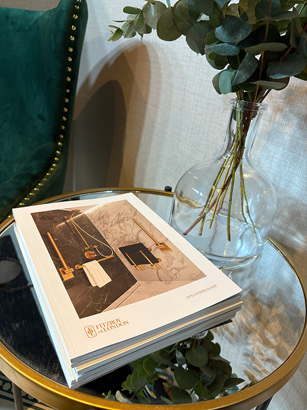 Fitzroy of Londons Specifiers Guide in their showroom