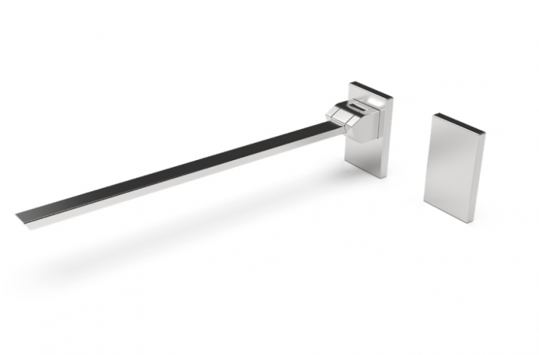 Accessible bathroom Removable Single Arm Hinged Support Rail in Stainless Steel