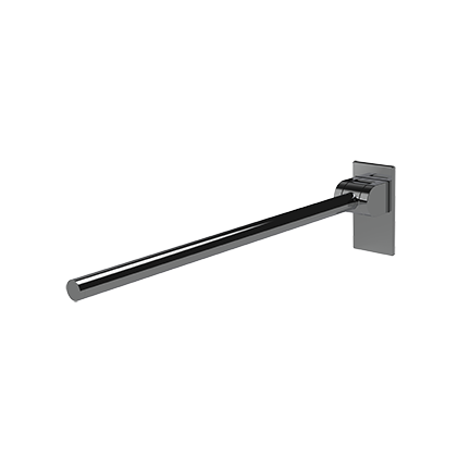 The Gosfield, 800mm stainless steel concealed fixing removable single arm hinged support rail, polished chrome plated